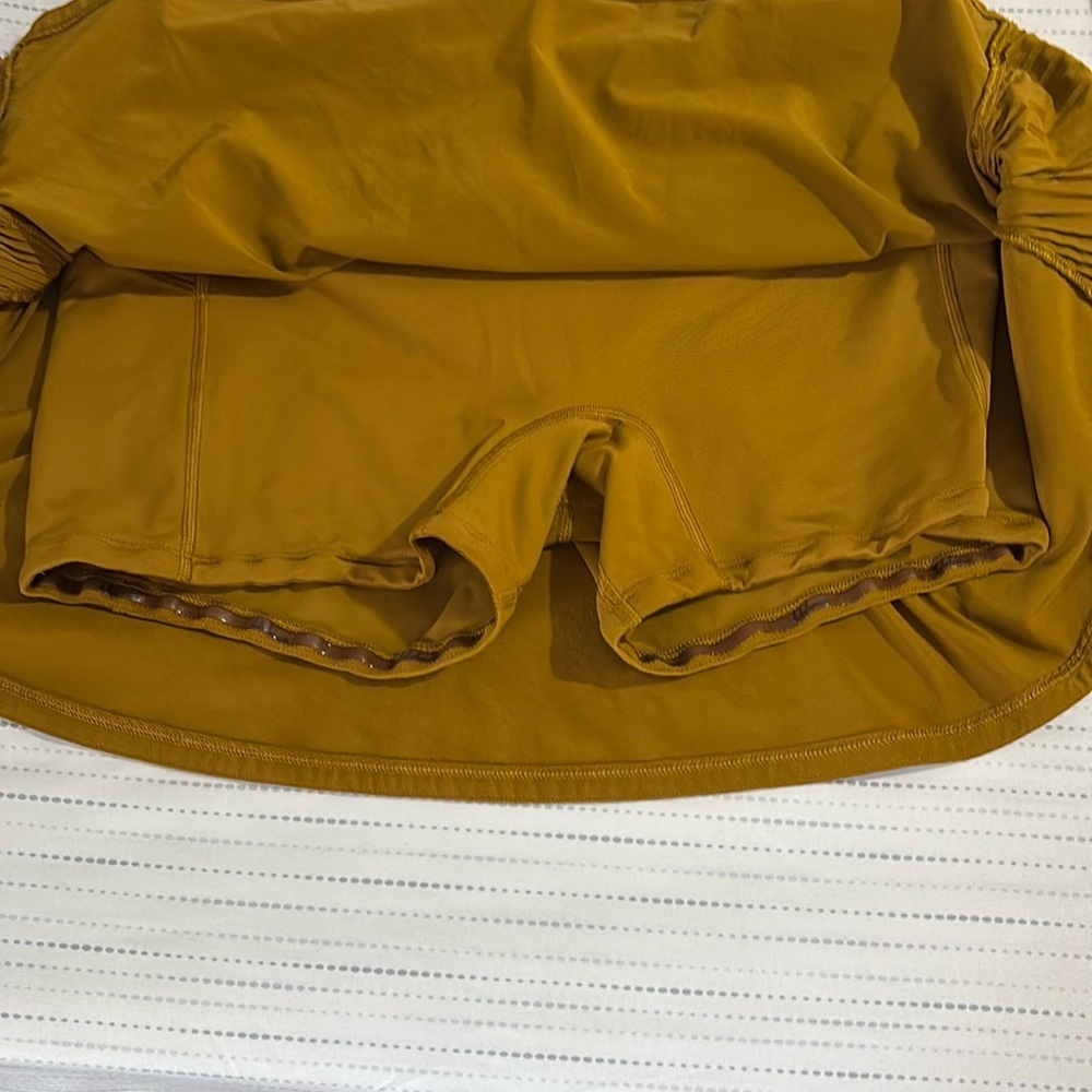 Lululemon | LIKE NEW | Play Off The Pleats Mid Rise Skirt | Gold Spice | Size 8 - Picture 6 of 12